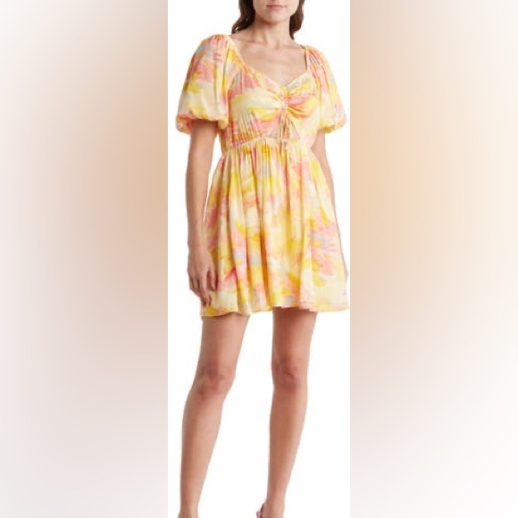 NWT Adelyn Rae Fit & Flare Tie Dye Mini Sundress - Picture 2 of 6